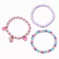 Claire's Club Pastel Unicorn Heishi Beaded Stretch Bracelets - 3 Pack