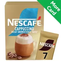 Nescafe Cappuccino Decaf Unsweetened Instant Coffee 7 Sachets