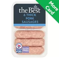 Morrisons The Best 6 Thick Pork Sausages 400g