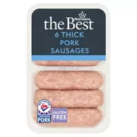 Morrisons The Best 6 Thick Pork Sausages 400g