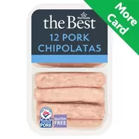 Morrisons The Best Pork Chipolatas 12 Pack 375g