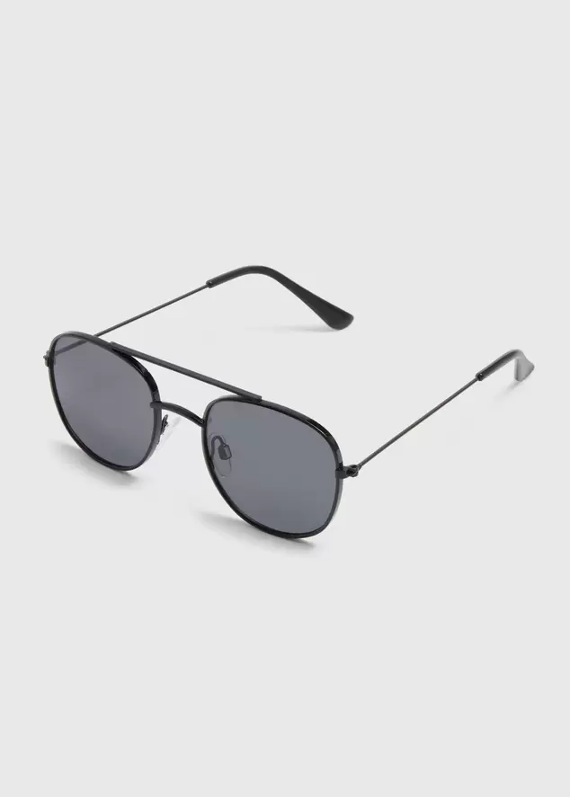 Boys Black Aviator Sunglasses