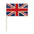 Union Jack Rayon Flag With Stick 61cm x 40.5cm