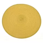 Circular Ribbed Placemat - Lemon