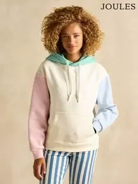 Joules Milbourne Colour Block Marl Cotton Rich Hoodie