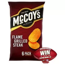 McCoy's Flame Grilled Steak Multipack Crisps 6 Pack