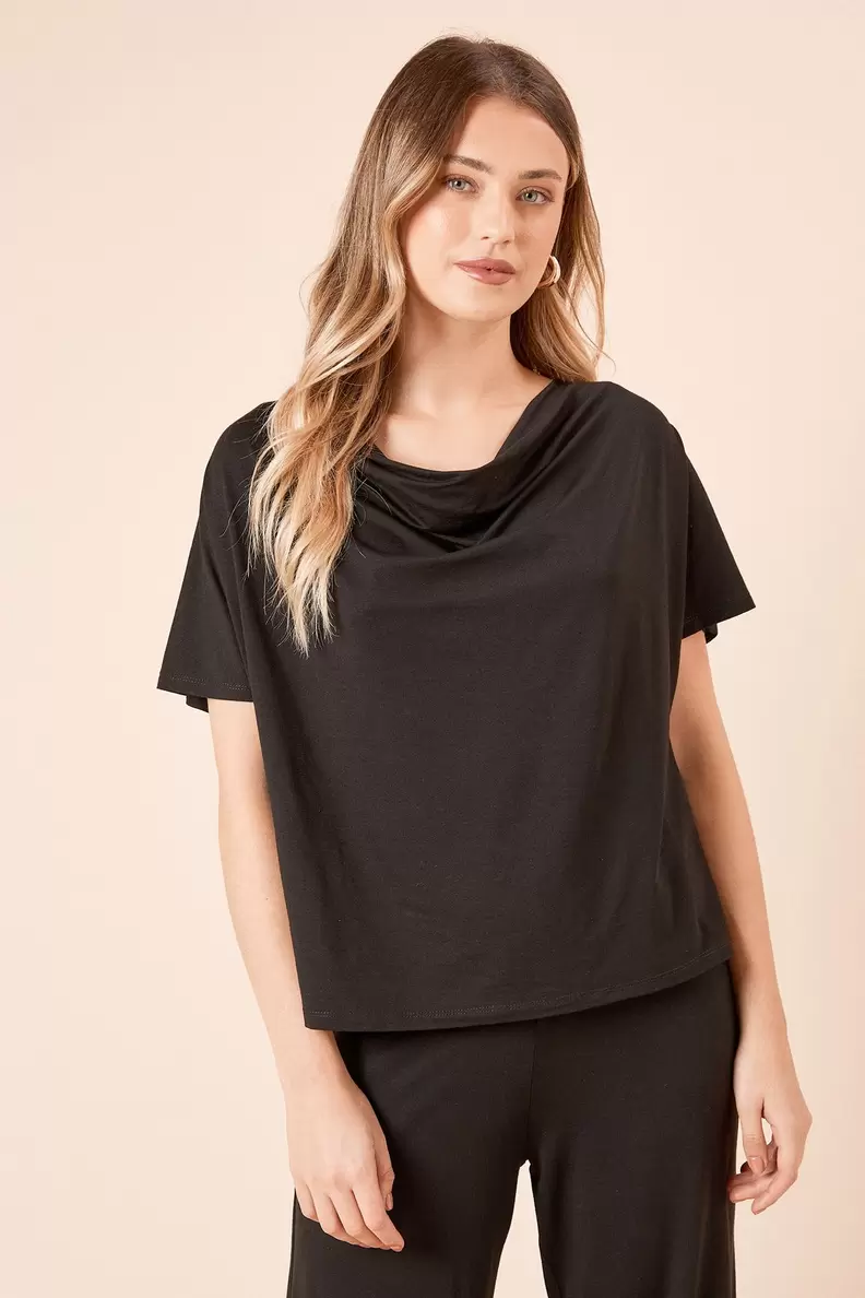 Cowl Neck T Shirt