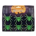 Halloween Decorative Spiders (Pack of 6) - Green