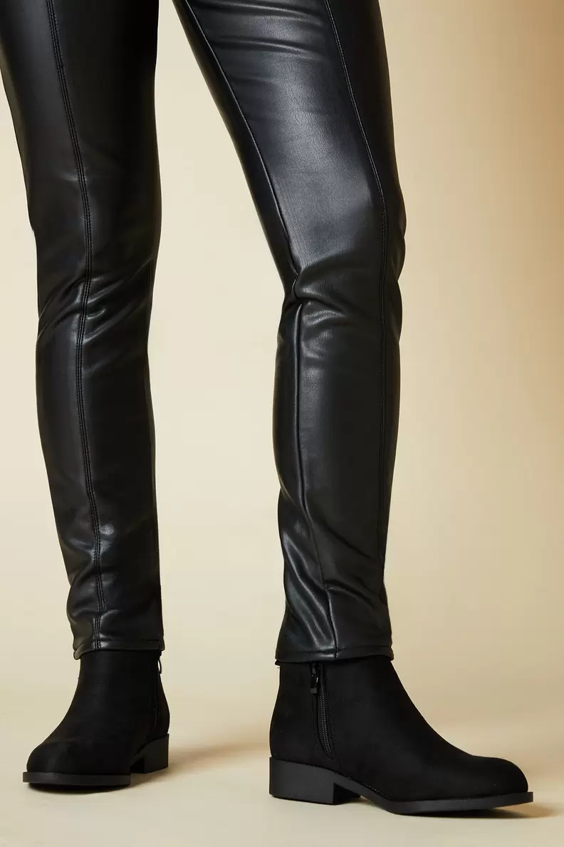 Maddy Side Zip Flat Boots