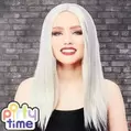 Creepy Town Halloween Costume Wigs - Long Grey