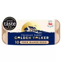 Golden Yolks, Free Range, 10 Mixed Weight Eggs
