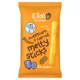 Organic Sweetcorn and Carrot Melty Sticks Baby Snack 7+ Months