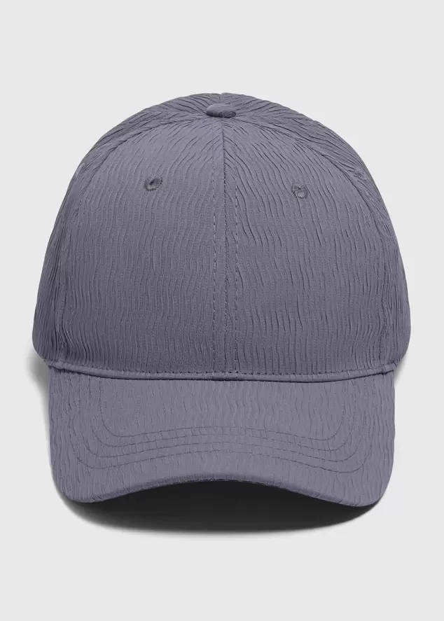 Grey Crinkle Fabric Cap