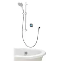 Aqualisa Optic Q Smart Divert Concealed High Pressure Shower with Bath Filler & Adjustable Head