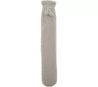 AROMA HOME Teddy Boucle Long Hot Water Bottle - Cream