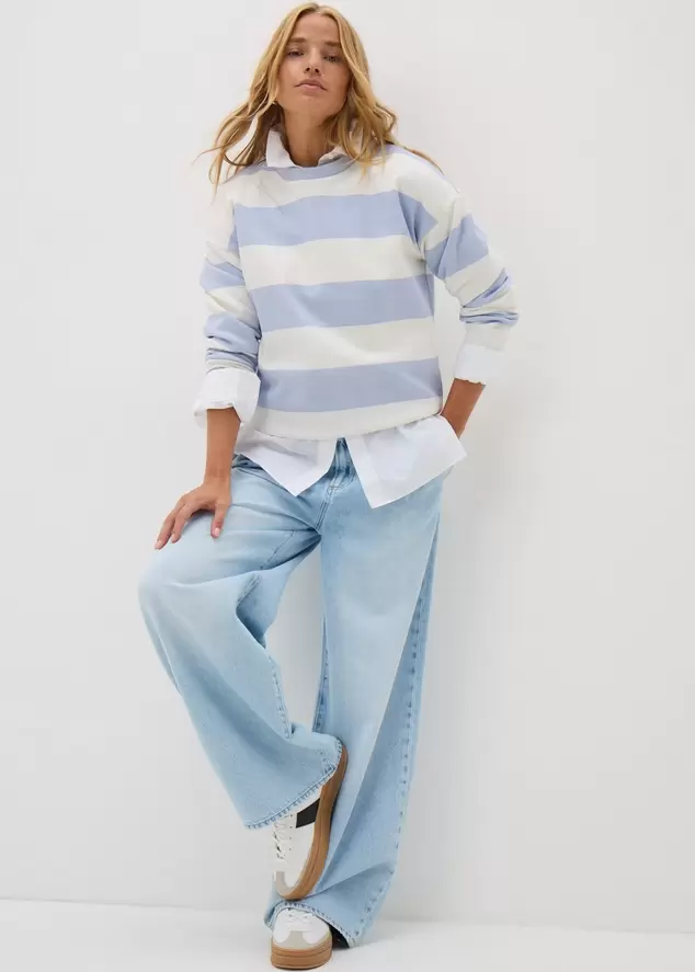Blue Stripe Sweatshirt