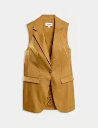 Cotton Rich Shimmer Longline Waistcoat