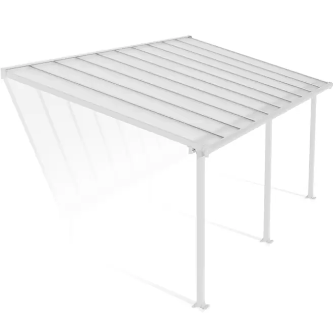 Palram Canopia Olympia White Clear Patio Cover 3 x 6.10m