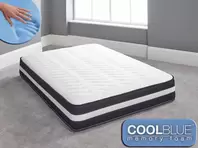 Cool Blue Memory Foam Mattress Sprung 3ft Single 4ft6 Double 5ft King 6ft S King