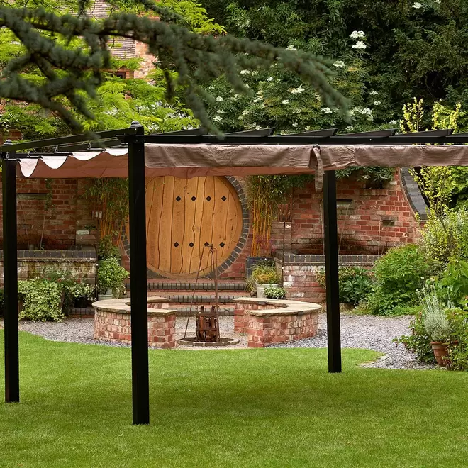 Glendale 3 x 3m Seville Mocha Garden Pergola