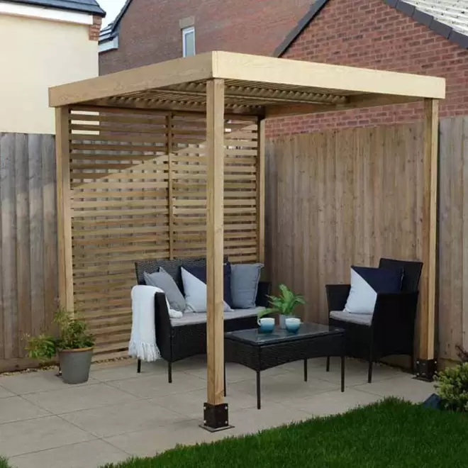 Forest Garden 1.97m Single Sided Wooden Modular Pergola