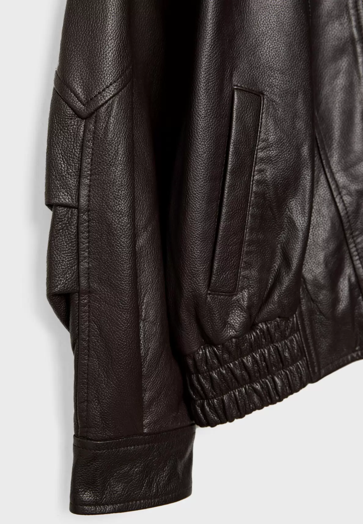 Oversize leather jacket