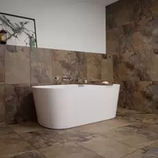 Lockstone Mocha Brown Slate Effect Wall and Floor Tiles