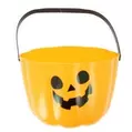 Halloween Orange Plastic Printed Loot Bucket