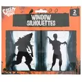 Halloween Werewolf & Zombie Window Silhouettes (Pack of 2)