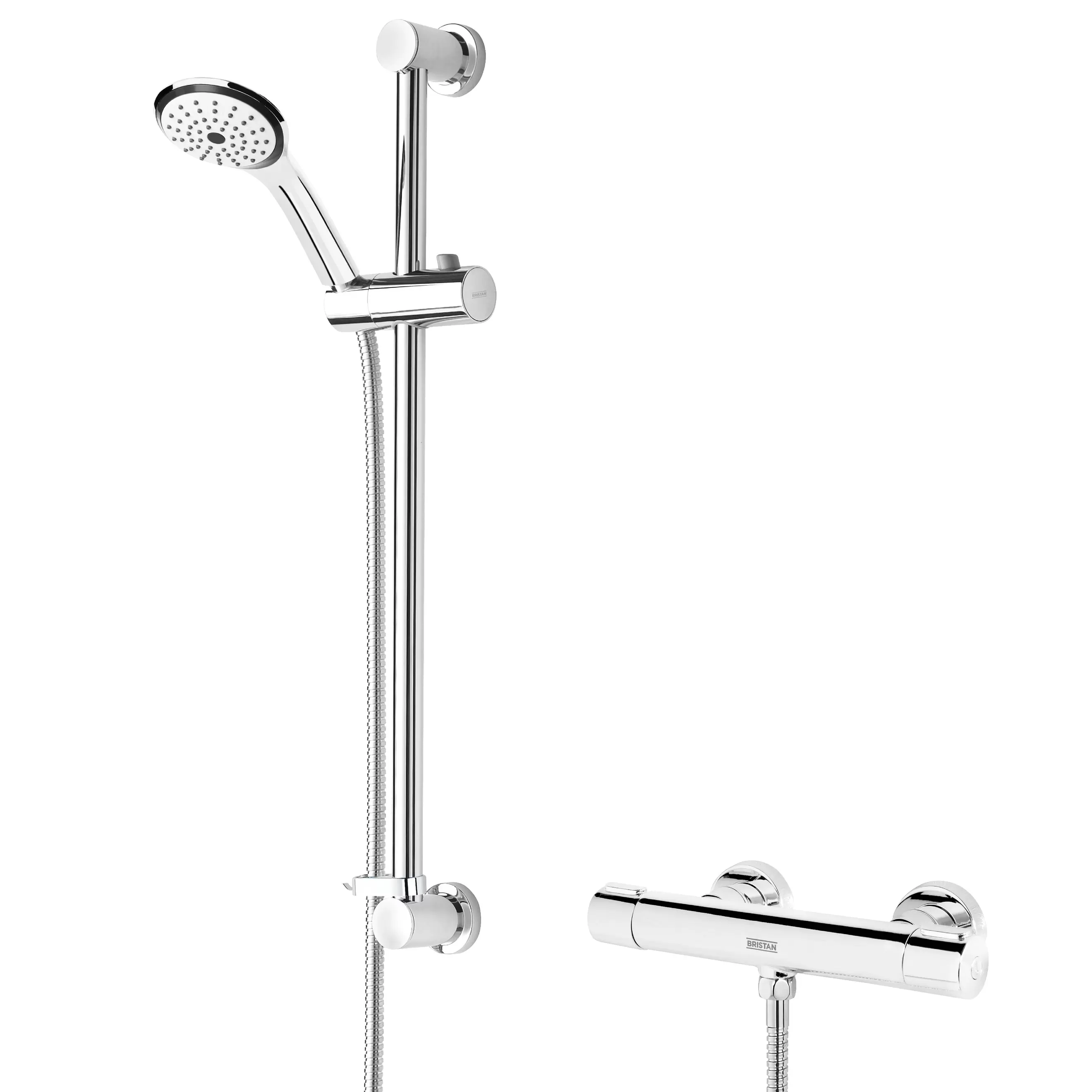 Bristan Divine Chrome effect Wall-mounted Thermostatic Mixer Shower & 1500m hose length