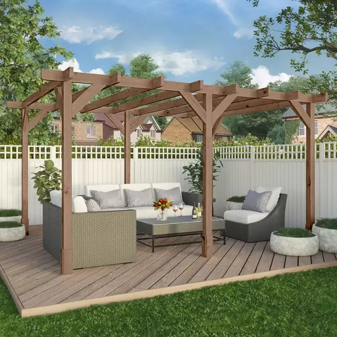 Mercia Traditional Pergola 3 x 4m