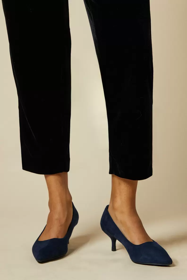 Wide Fit Dove Kitten Heel Court Shoes