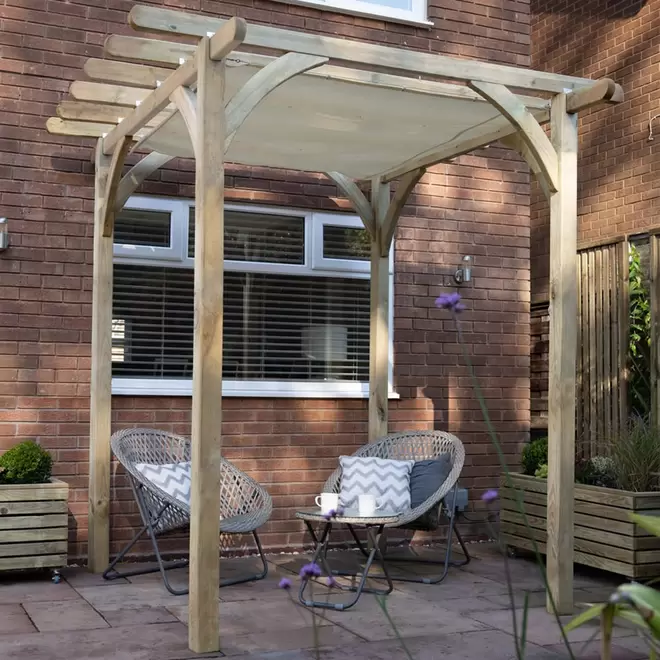 Forest Garden Ultima Pergola with Canopy 2.4 x 2.4m