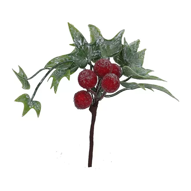Gisela Graham Frosted Ivy & Red Berry Pick