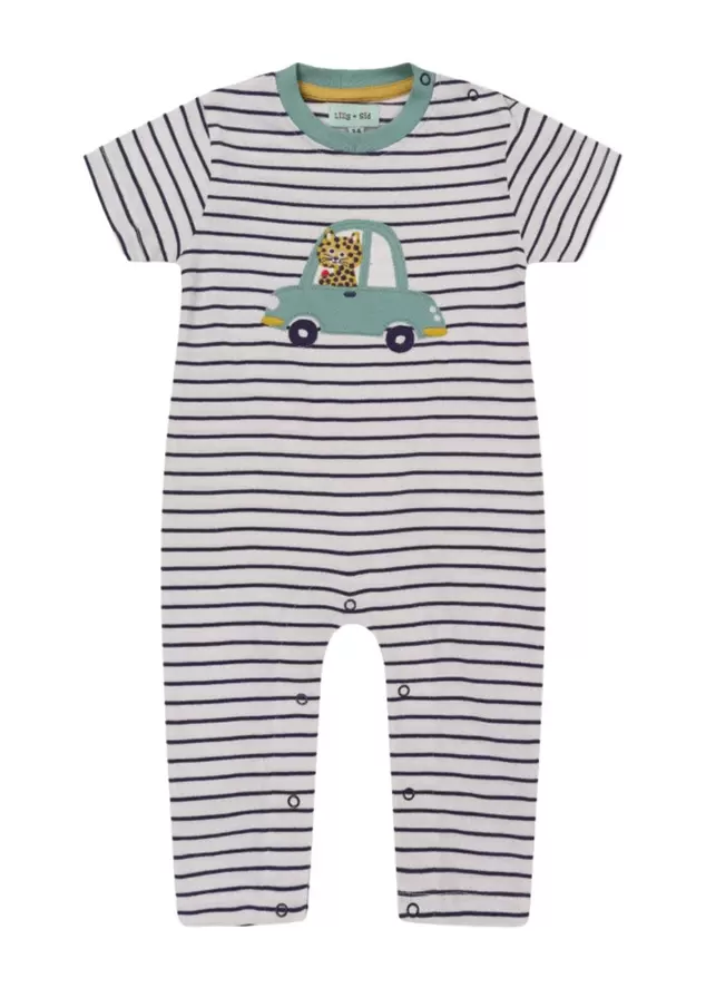 Lilly & Sid Multicoloured Car Applique Romper (0-12 Months)