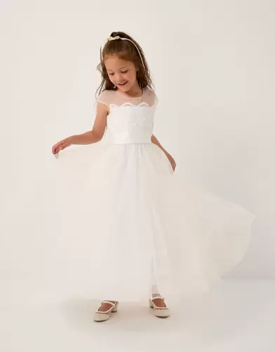 Cynthia Lace Maxi Dress Ivory