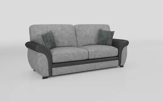 Kadie Fabric 3 Seater Standard Back Sofa