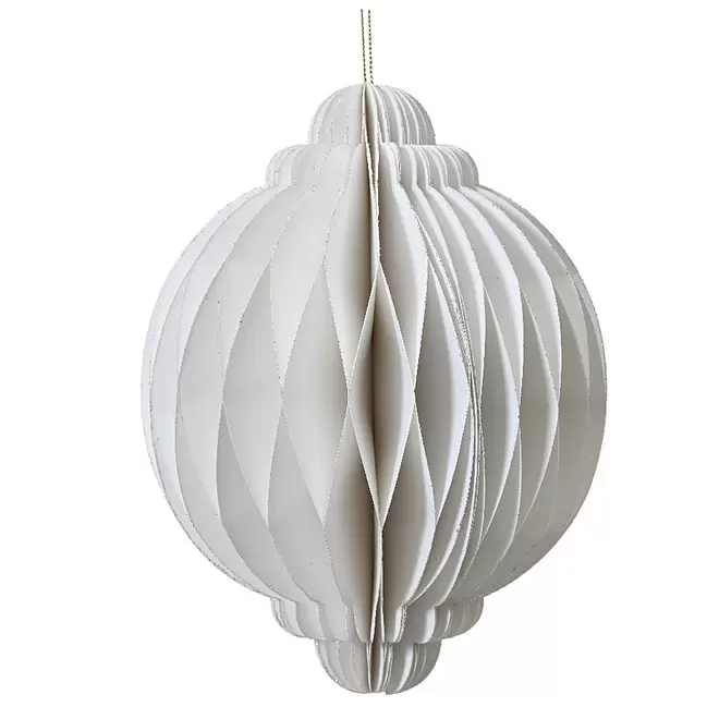 Decoris White Paper Onion Decoration (15cm)
