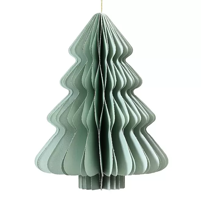 Decoris Mint Paper Tree Decoration (20cm)