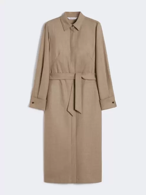 Slim-fit cashmere foulé dress