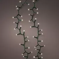 1500 Warm White LED String Lights with Green Cable