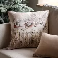 Woodland Meadow Hare Neutral Cushion - 45x45cm