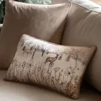 Woodland Meadow Stags Neutral Cushion - 30x50cm