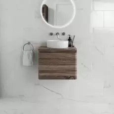 Cappella White Gloss Marble Effect 600x300 Wall and Floor Tiles
