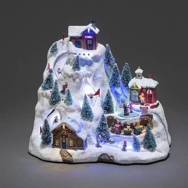 Konstsmide Christmas Ski Mountain Decor with Music