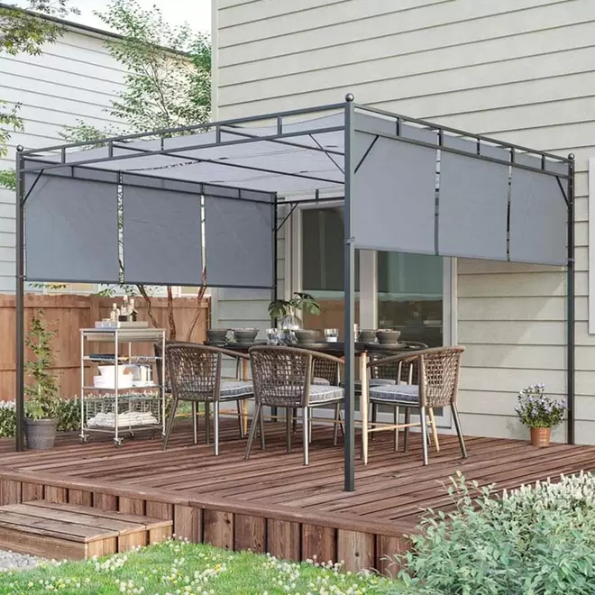 Outsunny 3 x 3m Steel Pergola