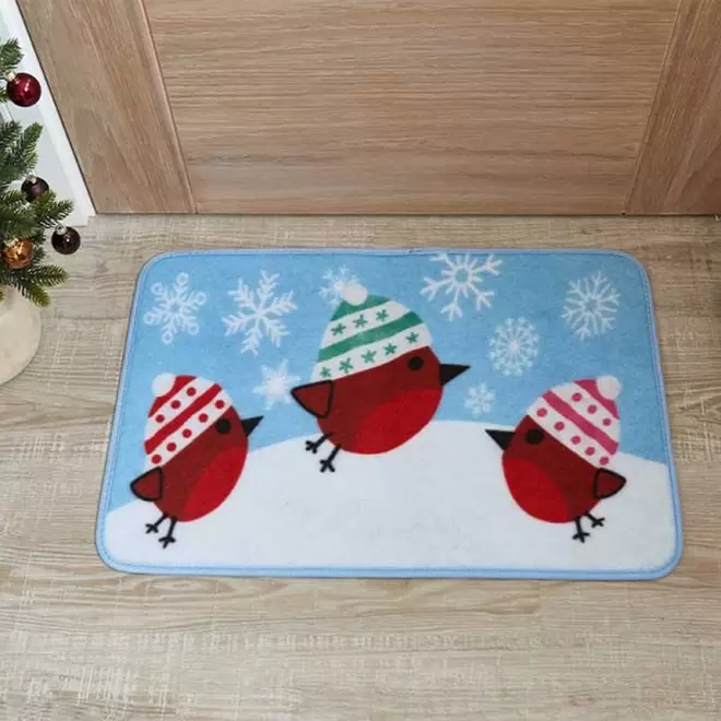 Three Kings Beanie Robins Mat (40cm x 60cm)