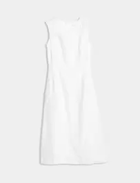 Pure Linen Fit and Flare Dress
