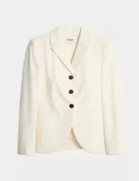 Cotton Rich Slim Single Breasted Blazer