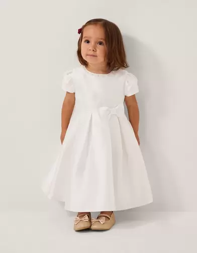 Baby Isabella Pearl-Embellished Dress Ivory